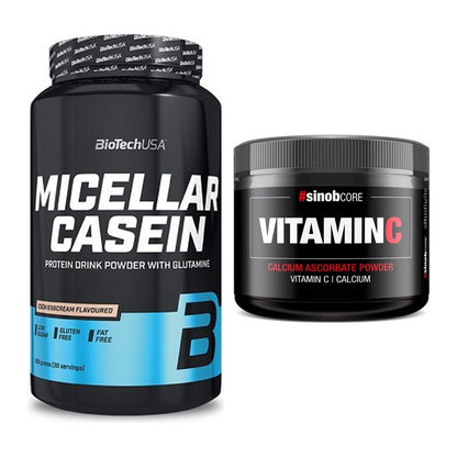 Basis-Set: BioTech Micellar Casein + Sinob Vitamin C Calcium Ascorbate – alle enthaltenen Artikel