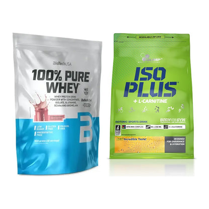 Basis-Set: BioTech 100% Pure Whey + Olimp Iso Plus – alle enthaltenen Artikel