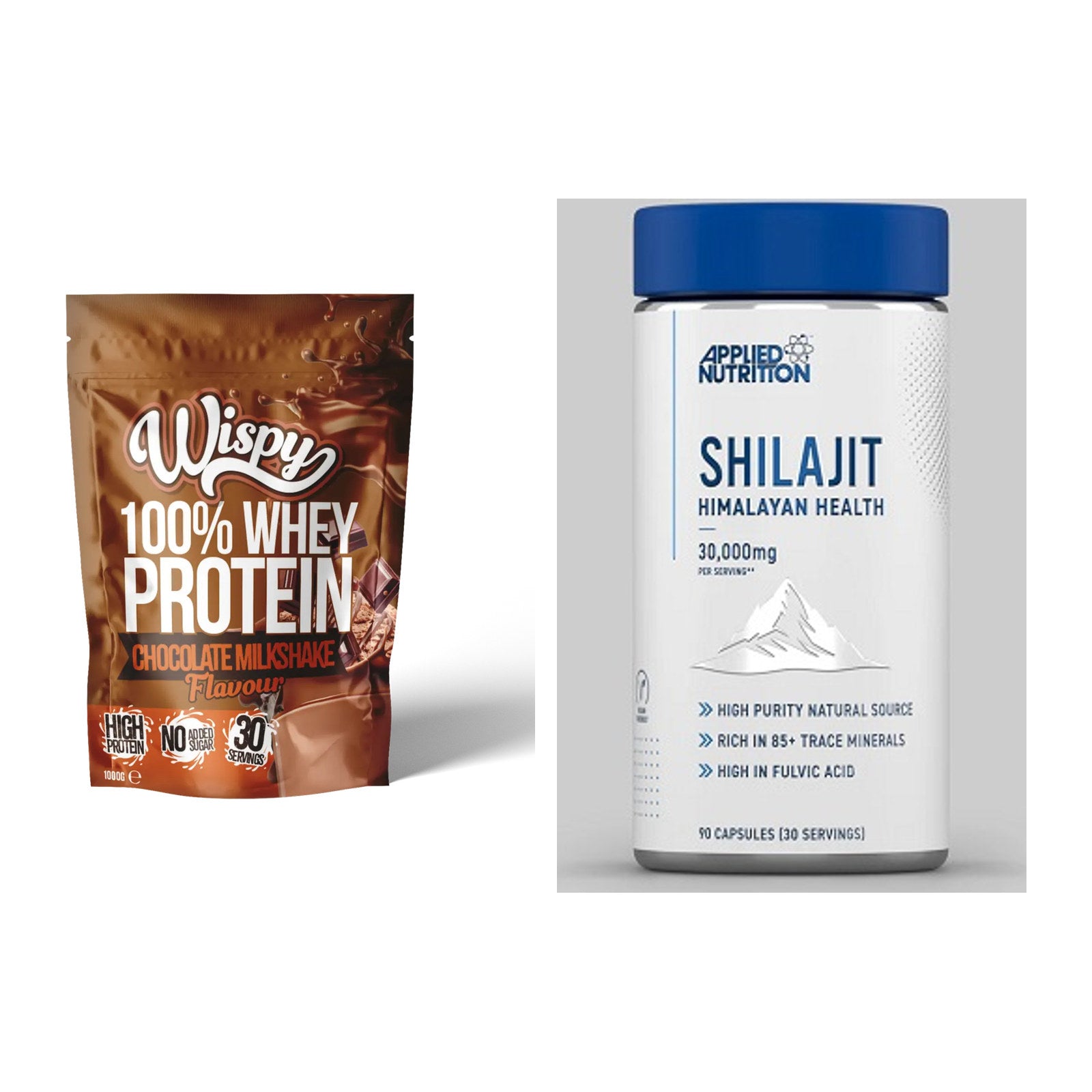 Basis-Set: Wispy Whey 100% + Applied Nutrition Shilajit – alle enthaltenen Artikel
