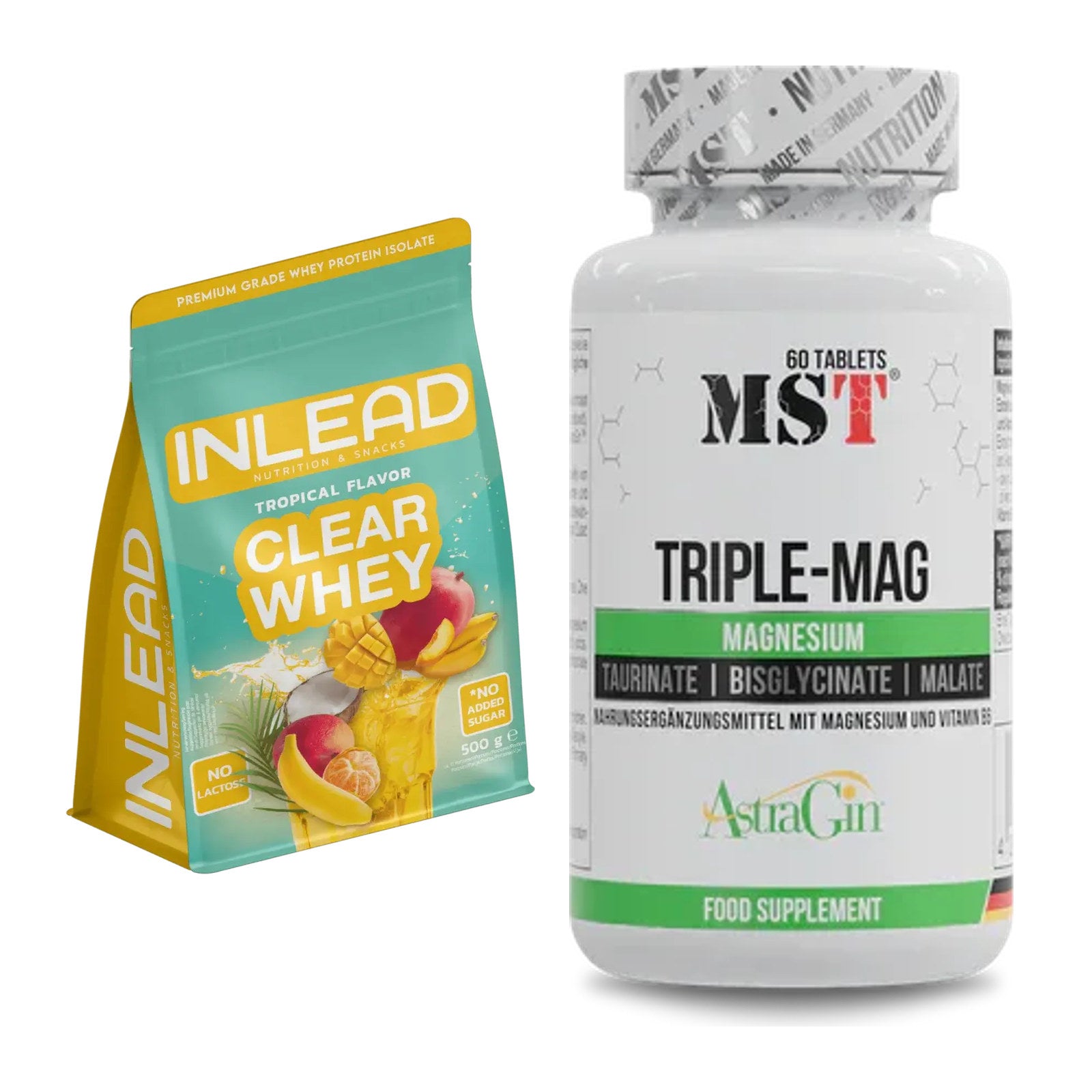 Basis-Set: INLEAD Clear Whey Isolate + MST Tripple Mag – alle enthaltenen Artikel