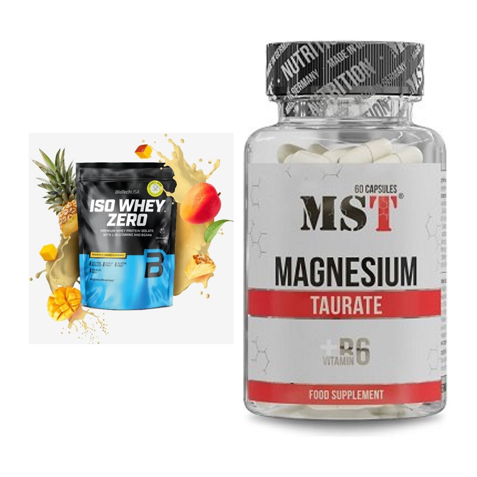 Basis-Set: BioTech Iso Whey Zero + MST Magnesium Taurat – alle enthaltenen Artikel