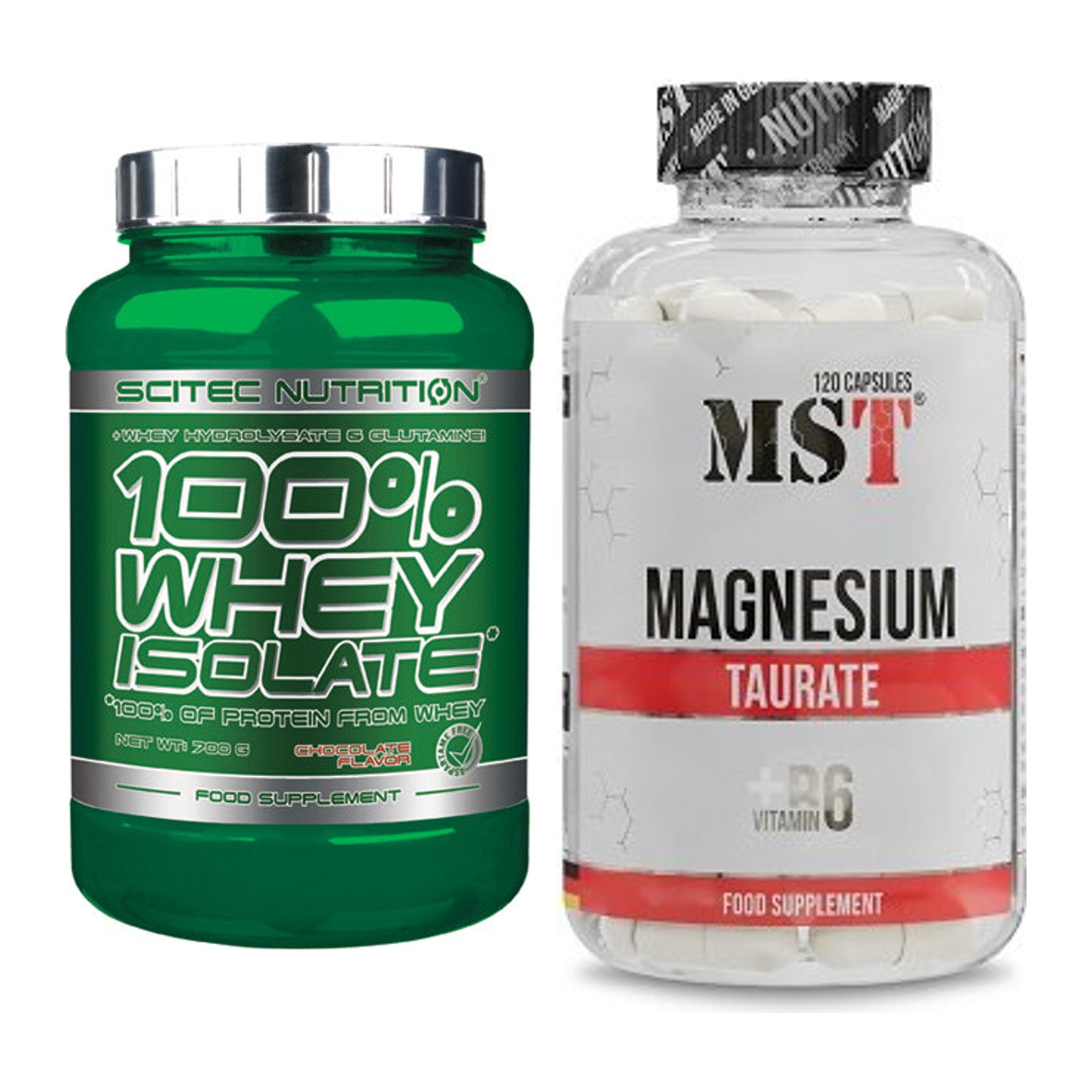 Basis-Set: Scitec Whey Isolate + MST Magnesium Taurat – alle enthaltenen Artikel
