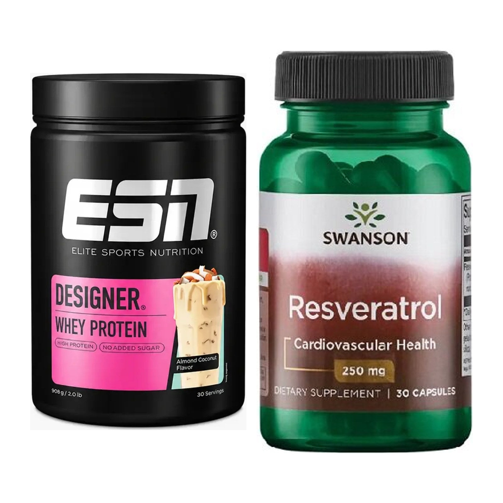 Basis-Set: ESN Designer Whey + Swanson Resveratrol – alle enthaltenen Artikel