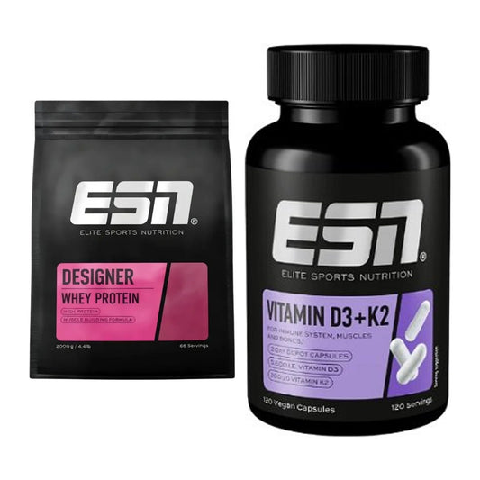 Basis-Set: ESN Designer Whey + ESN Vitamin D3 + K2 – alle enthaltenen Artikel