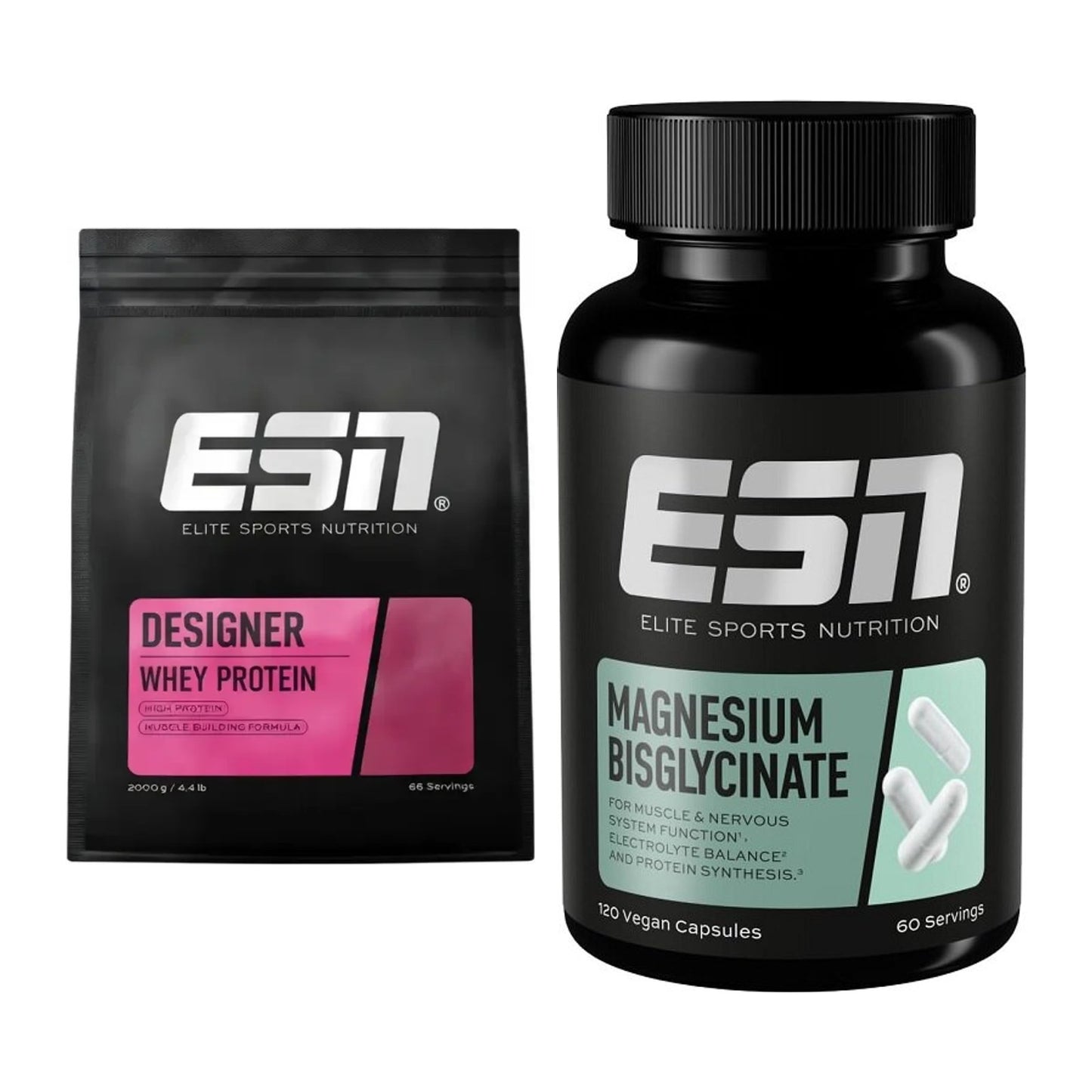 Basis-Set: ESN Designer Whey + ESN Magnesium Bisglycinat – alle enthaltenen Artikel