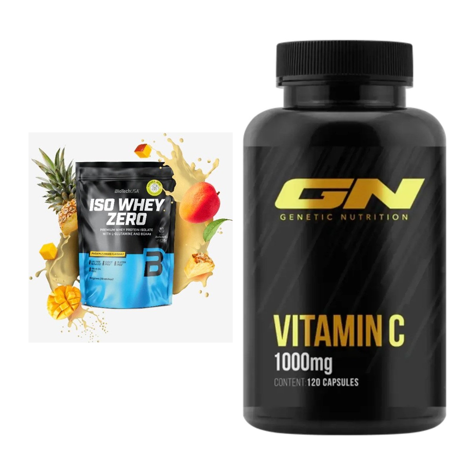 Basis-Set: BioTech Iso Whey Zero + GN Vitamin C Health Line – alle enthaltenen Artikel