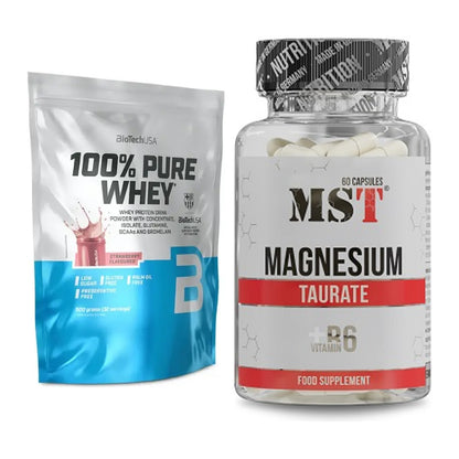 Basis-Set: BioTech 100% Pure Whey + MST Magnesium Taurat – alle enthaltenen Artikel