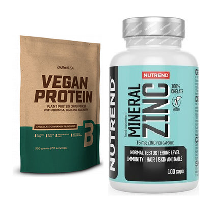 Basis-Set: BioTech Vegan Protein + Nutrend Zinc Chelate 15mg – alle enthaltenen Artikel