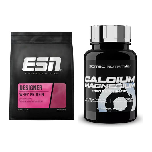 Basis-Set: ESN Designer Whey + Scitec Calcium Magnesium – alle enthaltenen Artikel
