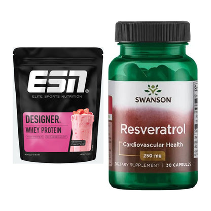 Basis-Set: ESN Designer Whey + Swanson Resveratrol – alle enthaltenen Artikel