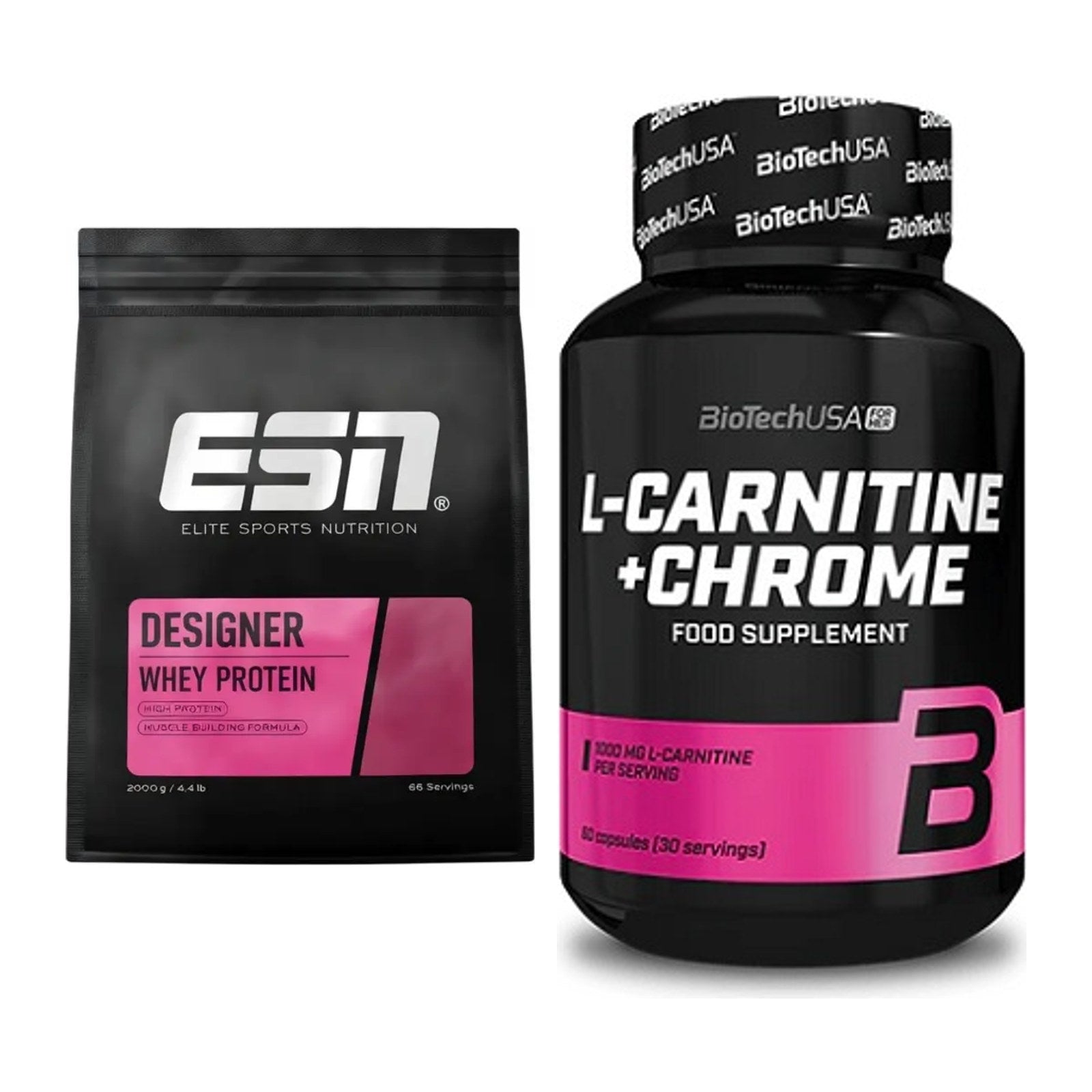 Basis-Set: ESN Designer Whey + BioTech L-Carnitine + Chrome – alle enthaltenen Artikel