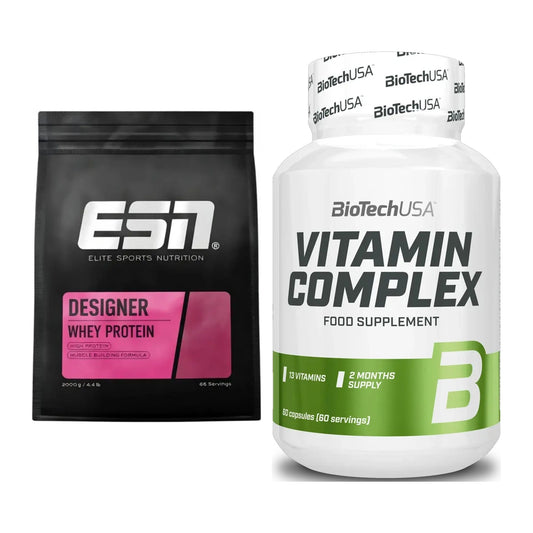 Basis-Set: ESN Designer Whey + BioTech Vitamin Complex – alle enthaltenen Artikel