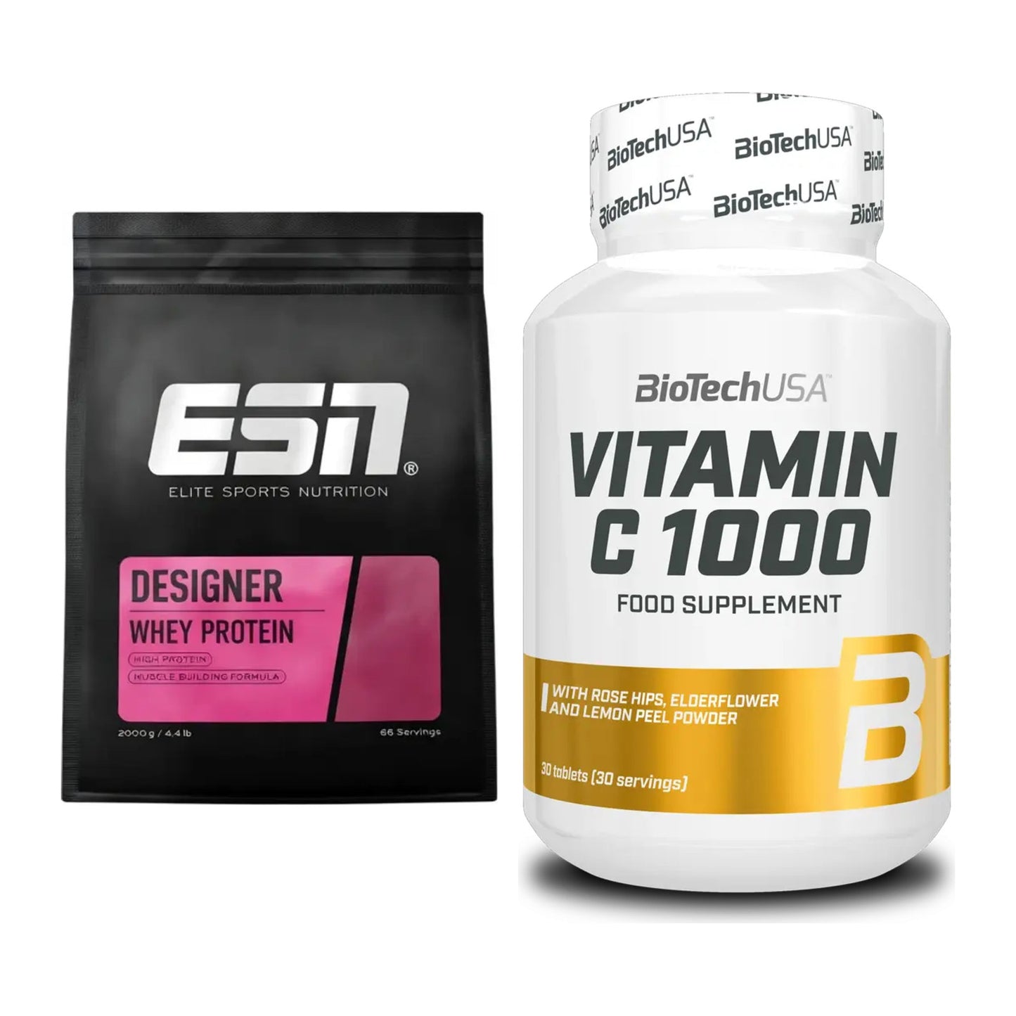 Basis-Set: ESN Designer Whey + BioTech Vitamin C 1000 30 Tabl. – alle enthaltenen Artikel