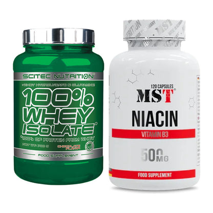 Basis-Set: Scitec Whey Isolate + MST Niacin – alle enthaltenen Artikel