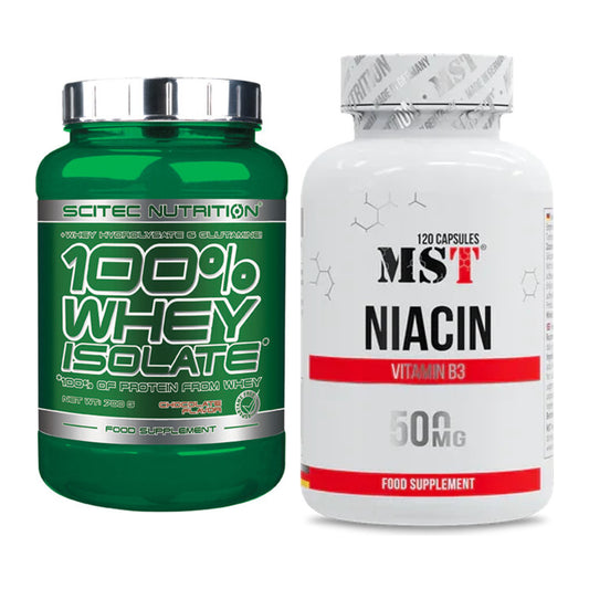 Basis-Set: Scitec Whey Isolate + MST Niacin – alle enthaltenen Artikel