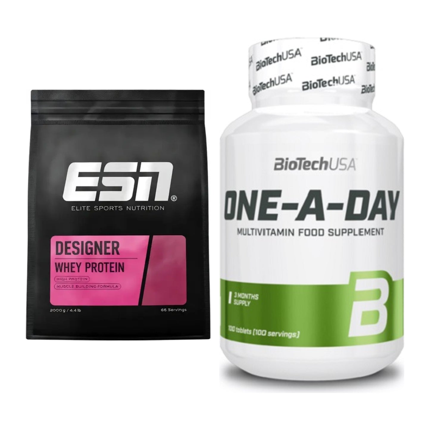 Basis-Set: ESN Designer Whey + BioTech One A Day 100 Tabl. – alle enthaltenen Artikel