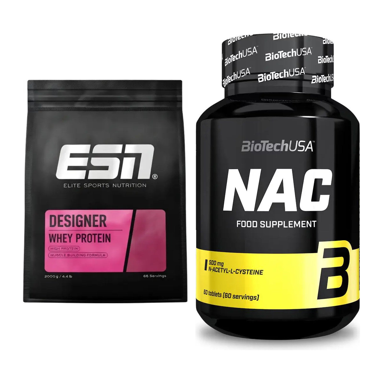 Basis-Set: ESN Designer Whey + BioTech NAC – alle enthaltenen Artikel