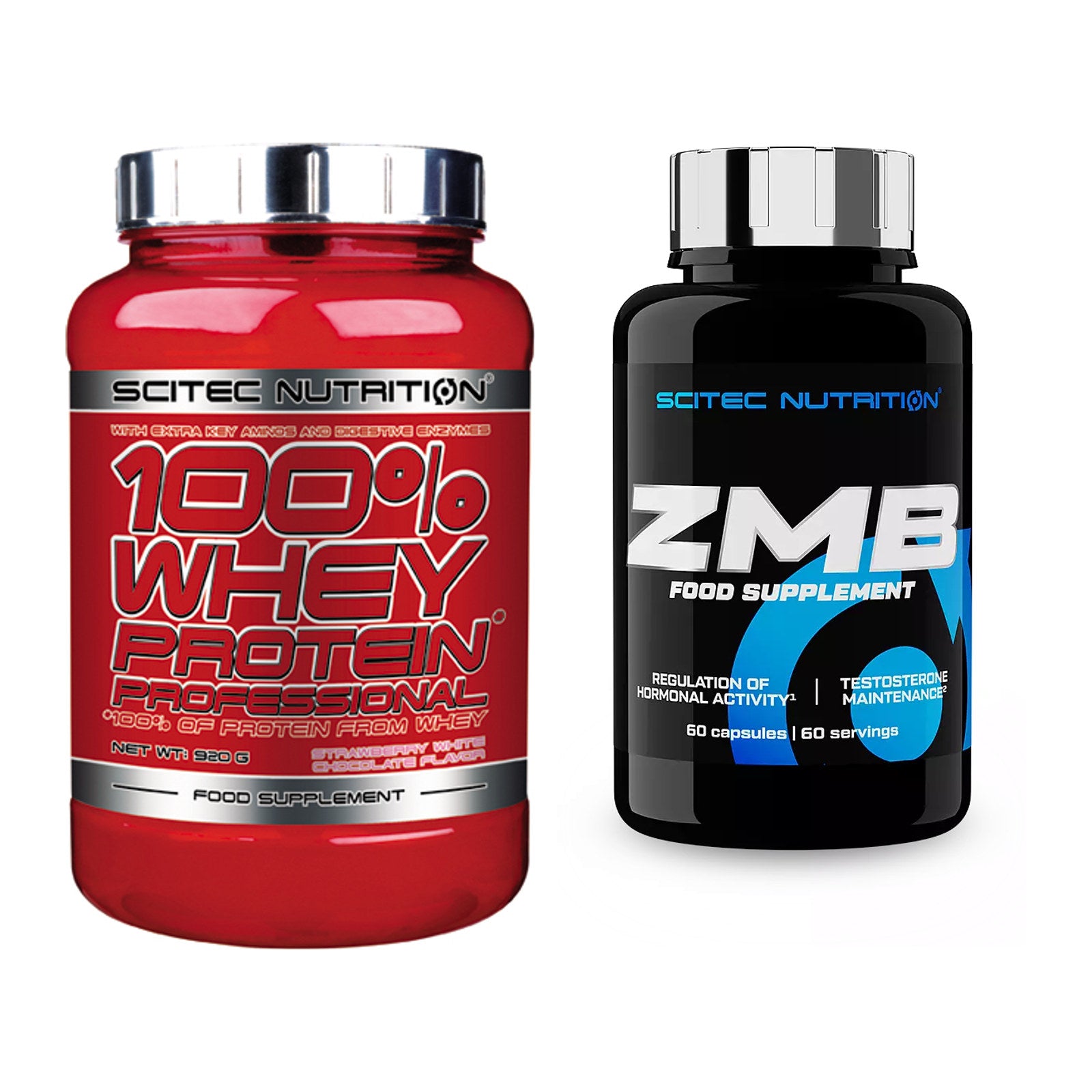Basis-Set: Scitec 100% Whey Professional + Scitec ZMB – alle enthaltenen Artikel