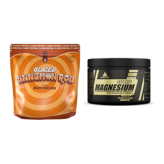 Basis-Set: Nanosupps Whey Protein + Peak Magnesium Citrat – alle enthaltenen Artikel