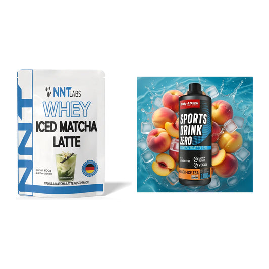 Basis-Set: NNT Whey ICED MATCHA LATTE + Body Attack Sports Drink Zero – alle enthaltenen Artikel