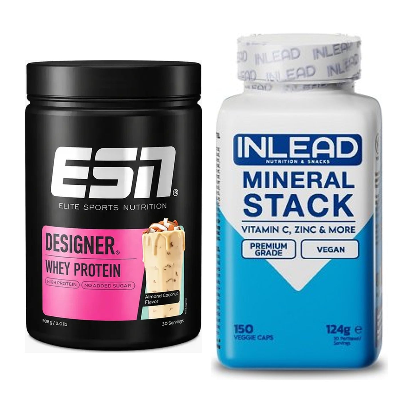 Basis-Set: ESN Designer Whey + INLEAD Mineral Stack – alle enthaltenen Artikel