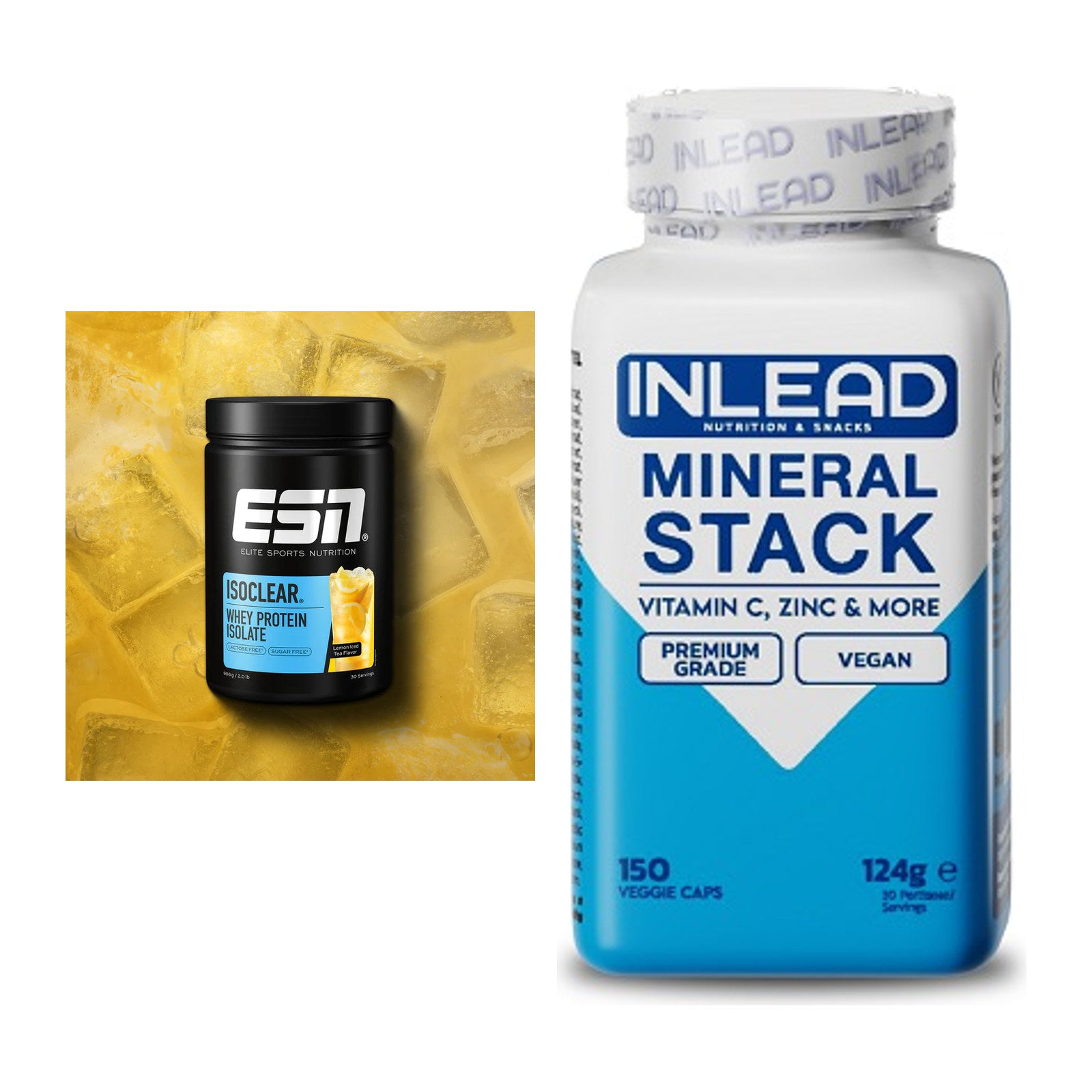 Basis-Set: ESN ISOCLEAR Whey Isolate + INLEAD Mineral Stack – alle enthaltenen Artikel