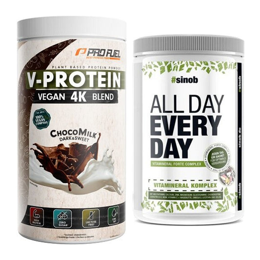 Basis-Set: ProFuel V-PROTEIN vegan 4K + Sinob All Day Every Day 30 – alle enthaltenen Artikel