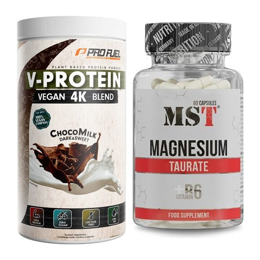 Basis-Set: ProFuel V-PROTEIN vegan 4K blend + MST Magnesium Taurat – alle enthaltenen Artikel