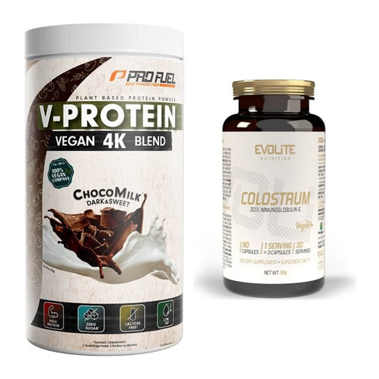 Basis-Set: ProFuel V-PROTEIN vegan 4K + Evolite Nutrition Colostrum – alle enthaltenen Artikel