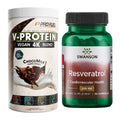 Basis-Set: ProFuel V-PROTEIN vegan 4K blend + Swanson Resveratrol – alle enthaltenen Artikel