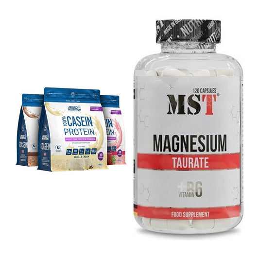 Basis-Set: Applied Nutrition 100% Casein + MST Magnesium Taurat – alle enthaltenen Artikel