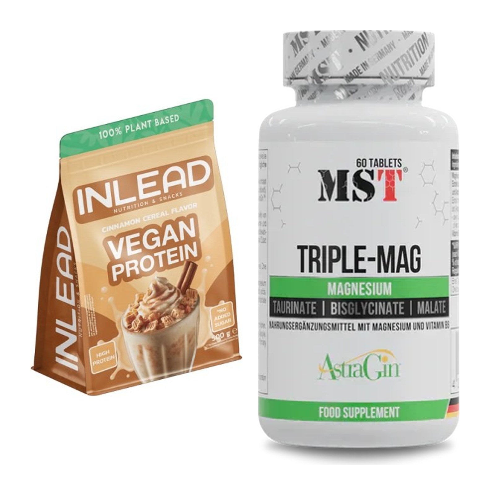 Basis-Set: INLEAD Vegan Protein + MST Tripple Mag – alle enthaltenen Artikel