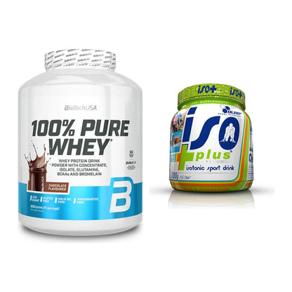 Basis-Set: BioTech 100% Pure Whey + Olimp Iso Plus – alle enthaltenen Artikel