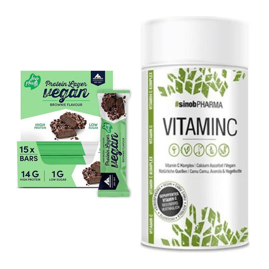 Basis-Set: Multipower Vegan Protein Layer Bar + Sinob Vitamin C – alle enthaltenen Artikel