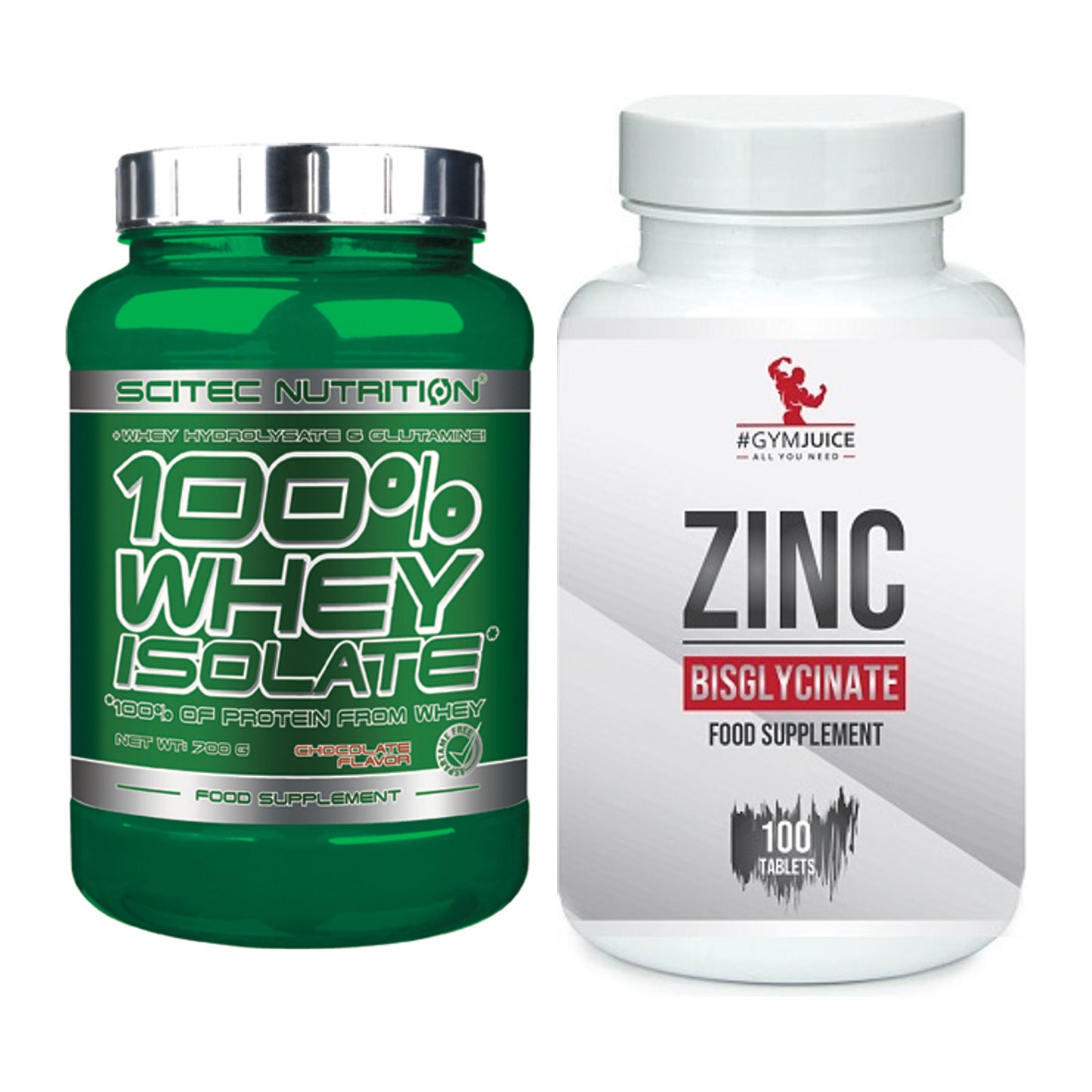 Basis-Set: Scitec Whey Isolate + #GYMJUICE ZINC Bisglycinate – alle enthaltenen Artikel