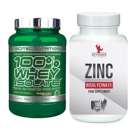 Basis-Set: Scitec Whey Isolate + #GYMJUICE ZINC Bisglycinate – alle enthaltenen Artikel