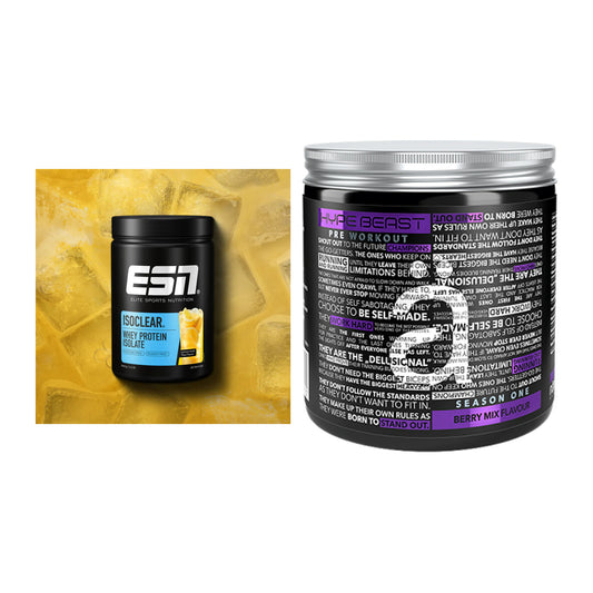 Basis-Set: ESN ISOCLEAR Whey Isolate + Nanosupps Hype Beast – alle enthaltenen Artikel