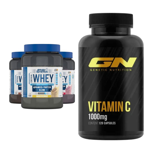 Basis-Set: Applied Nutrition Critical Whey + GN Vitamin C Health Line – alle enthaltenen Artikel