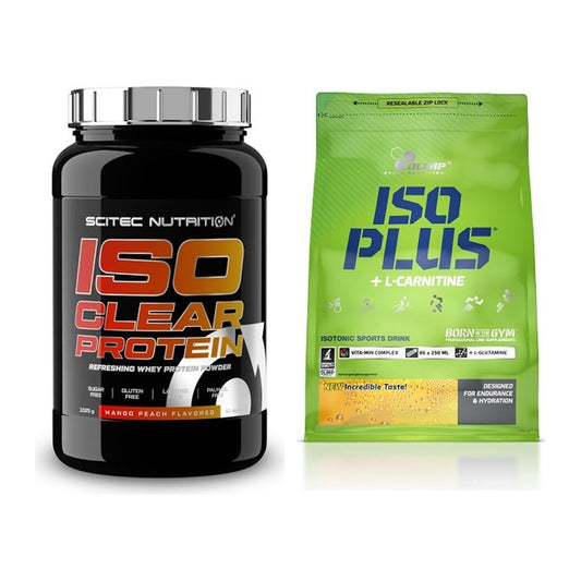 Basis-Set: Scitec IsoClear Protein + Olimp Iso Plus – alle enthaltenen Artikel
