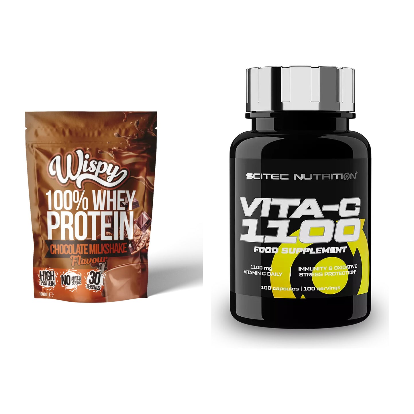 Basis-Set: Wispy Whey 100% + Scitec Vitamin C 1100 – alle enthaltenen Artikel