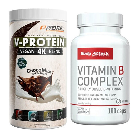Basis-Set: ProFuel V-PROTEIN vegan 4K + Body Attack Vitamin – alle enthaltenen Artikel