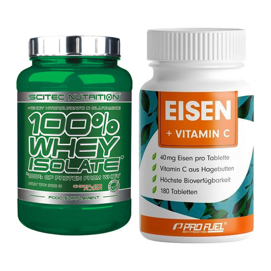 Basis-Set: Scitec Whey Isolate + ProFuel EISEN + nat. Vitamin C – alle enthaltenen Artikel