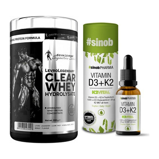 Basis-Set: Kevin Levrone Clear Whey + Sinob Vitamin D3 + K2 Tropfen – alle enthaltenen Artikel
