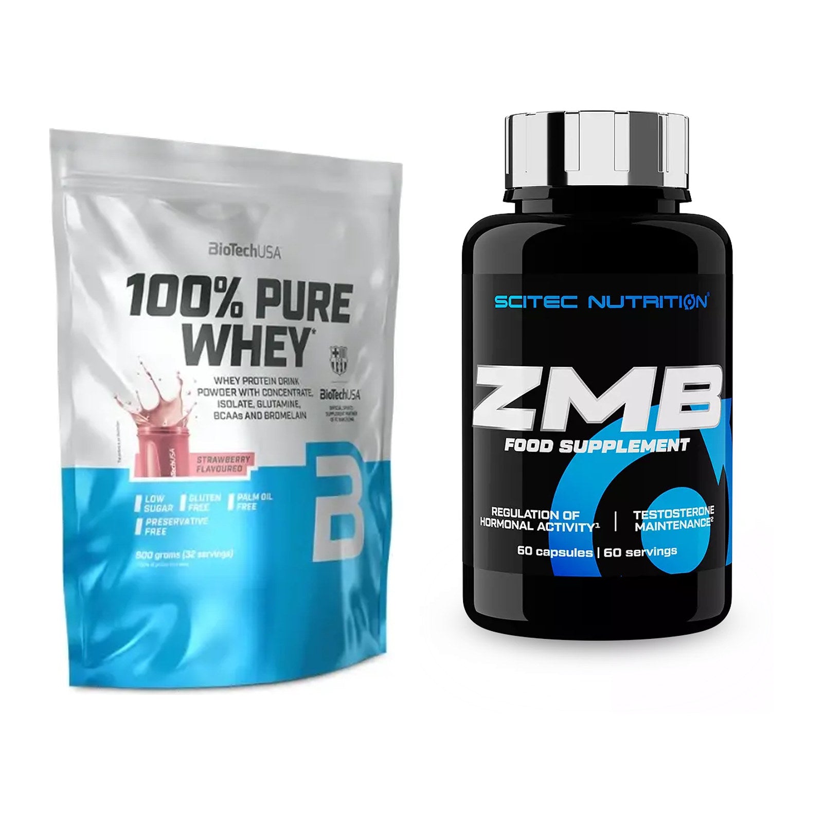 Basis-Set: BioTech 100% Pure Whey + Scitec ZMB – alle enthaltenen Artikel