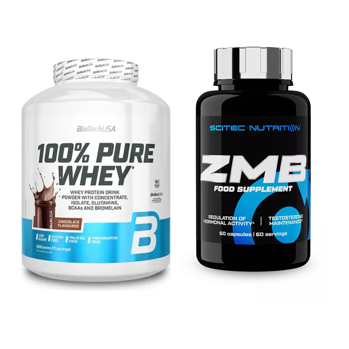 Basis-Set: BioTech 100% Pure Whey + Scitec ZMB – alle enthaltenen Artikel