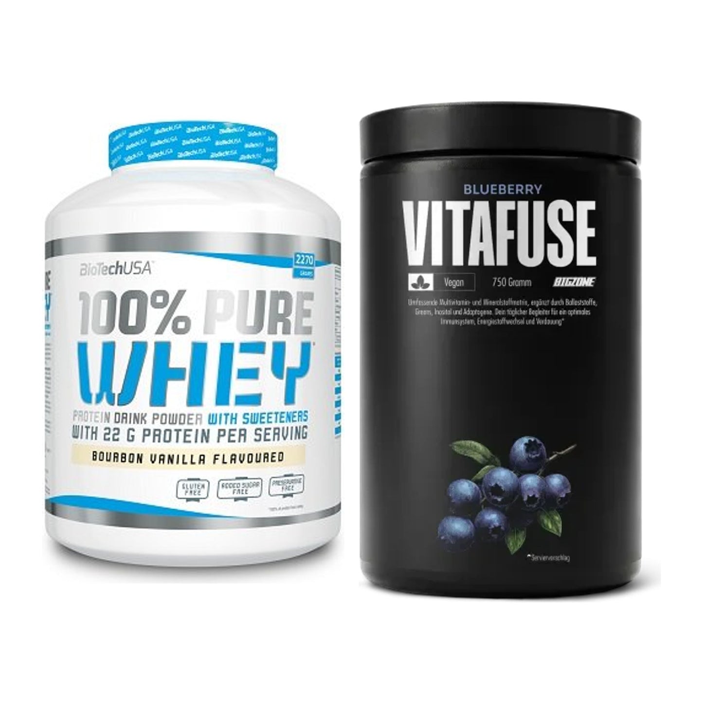 Basis-Set: BioTech 100% Pure Whey + Big Zone Vitafuse – alle enthaltenen Artikel