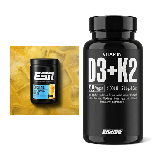 Basis-Set: ESN ISOCLEAR Whey Isolate + Big Zone Vitamin D3 + K2 – alle enthaltenen Artikel