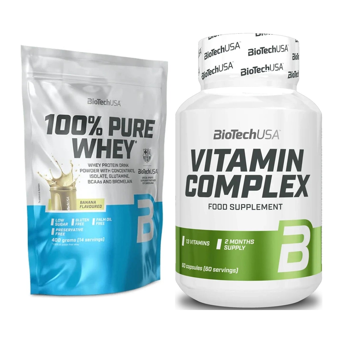 Basis-Set: BioTech 100% Pure Whey + BioTech Vitamin Complex – alle enthaltenen Artikel