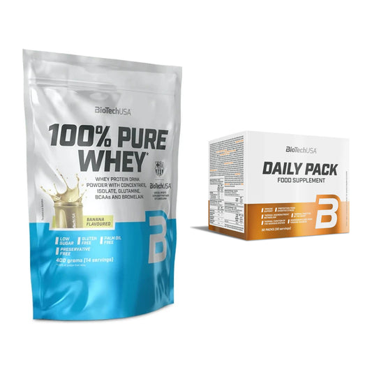 Basis-Set: BioTech 100% Pure Whey + BioTech Daily Packs 30 Packs – alle enthaltenen Artikel