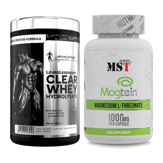 Basis-Set: Kevin Levrone Clear Whey + MST Magnesium L-Threonate – alle enthaltenen Artikel